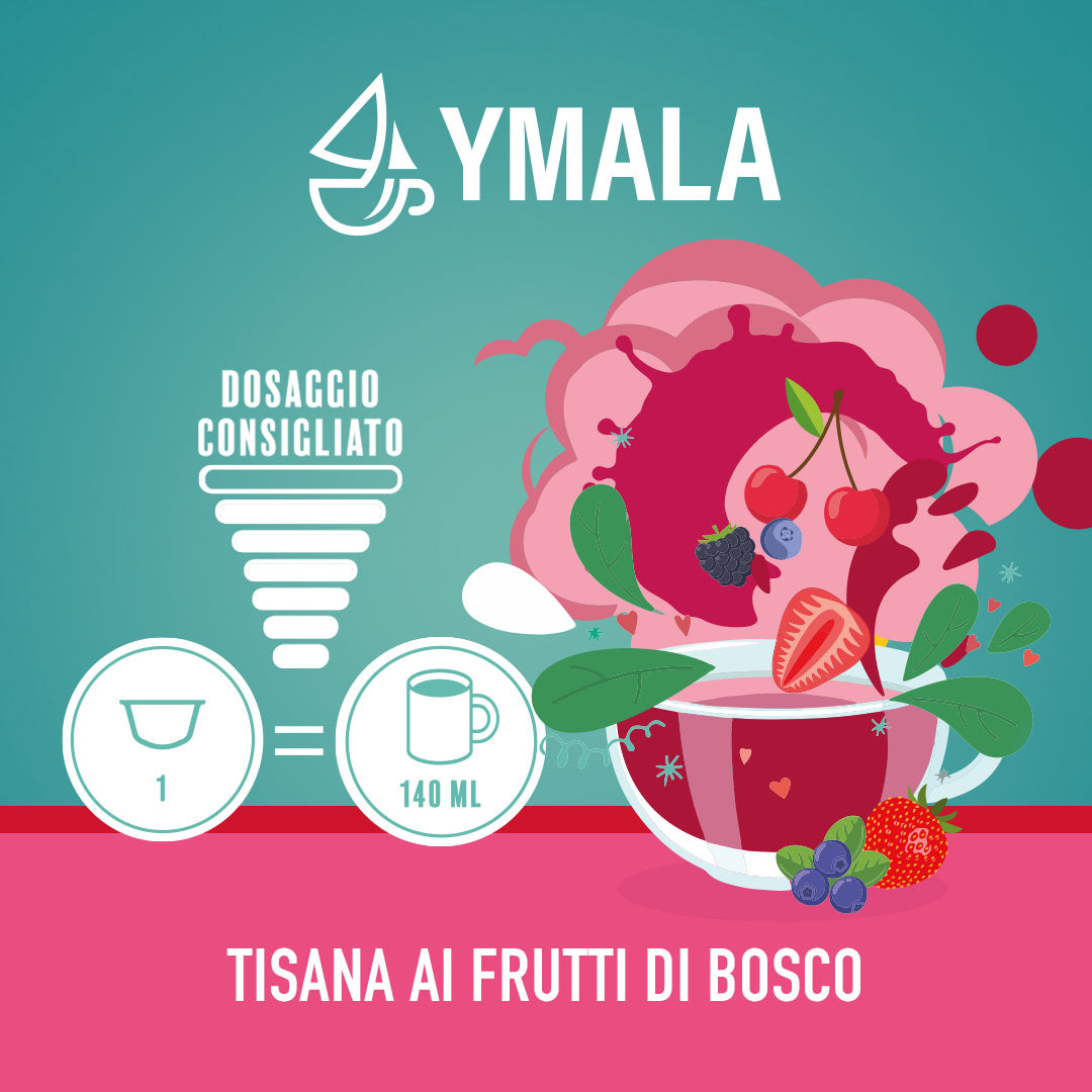 Ymala 16 Capsule Nescafé Dolce Gusto - Tisana ai Frutti di Bosco
