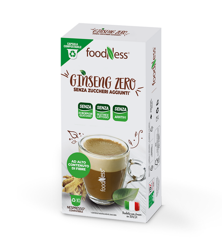 10 Capsule FoodNess Caffè al Ginseng Amaro - Compatibili Nespresso