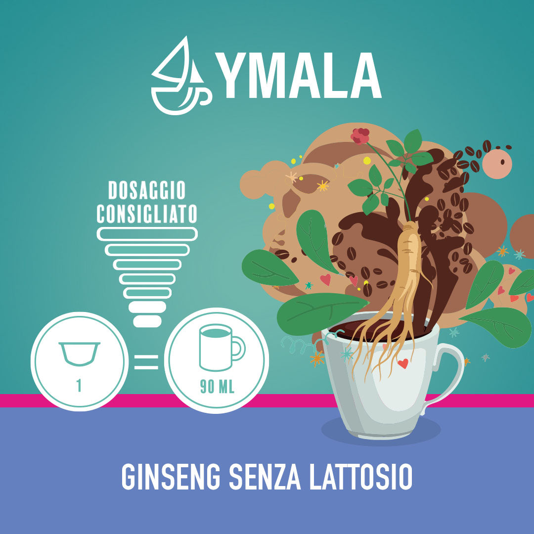 Ymala 16 Capsule Nescafé Dolce Gusto - Caffè Ginseng Senza Lattosio