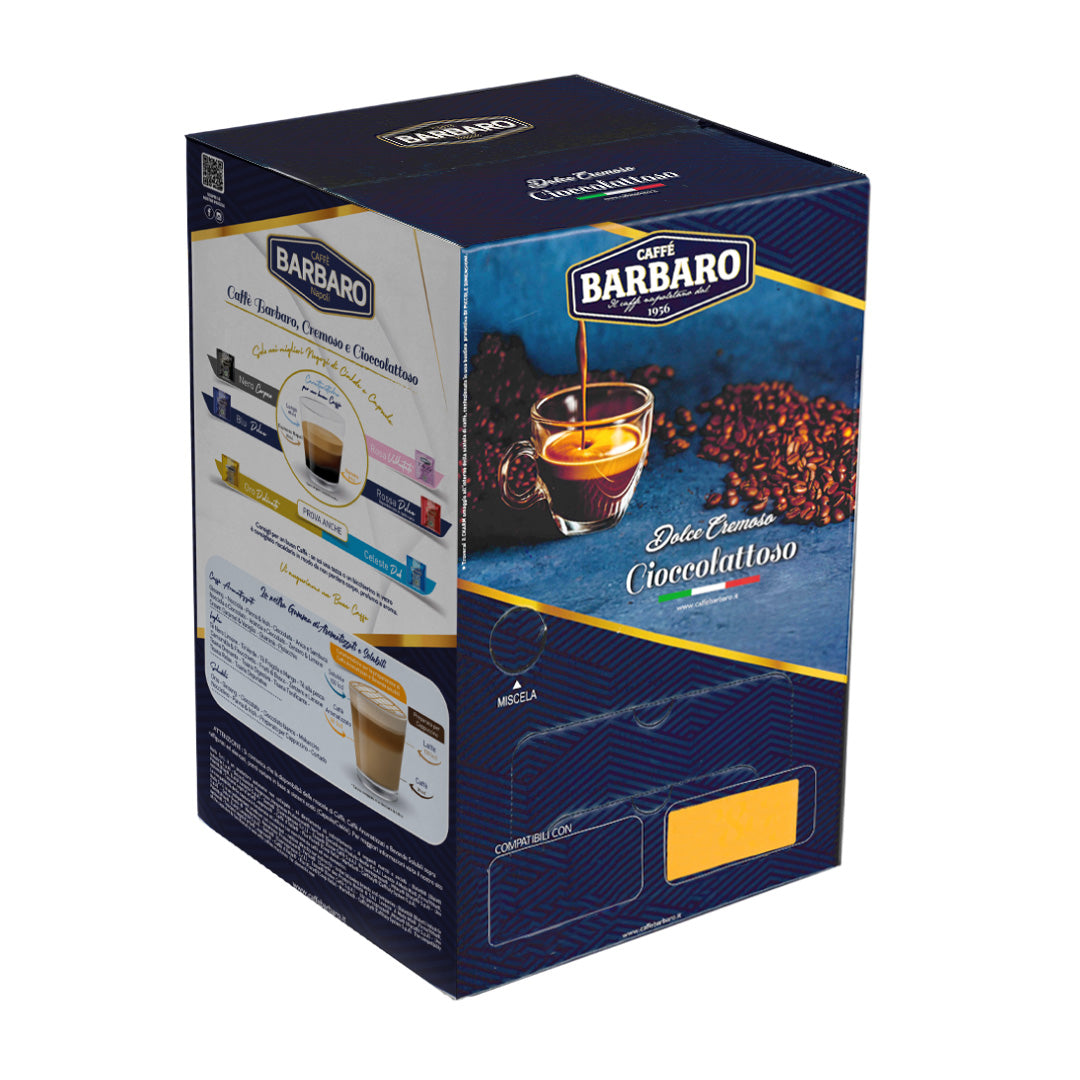 80 Capsule Caffè Barbaro Compatibili Illy Iperespresso - Miscela Nero Cioccolattoso