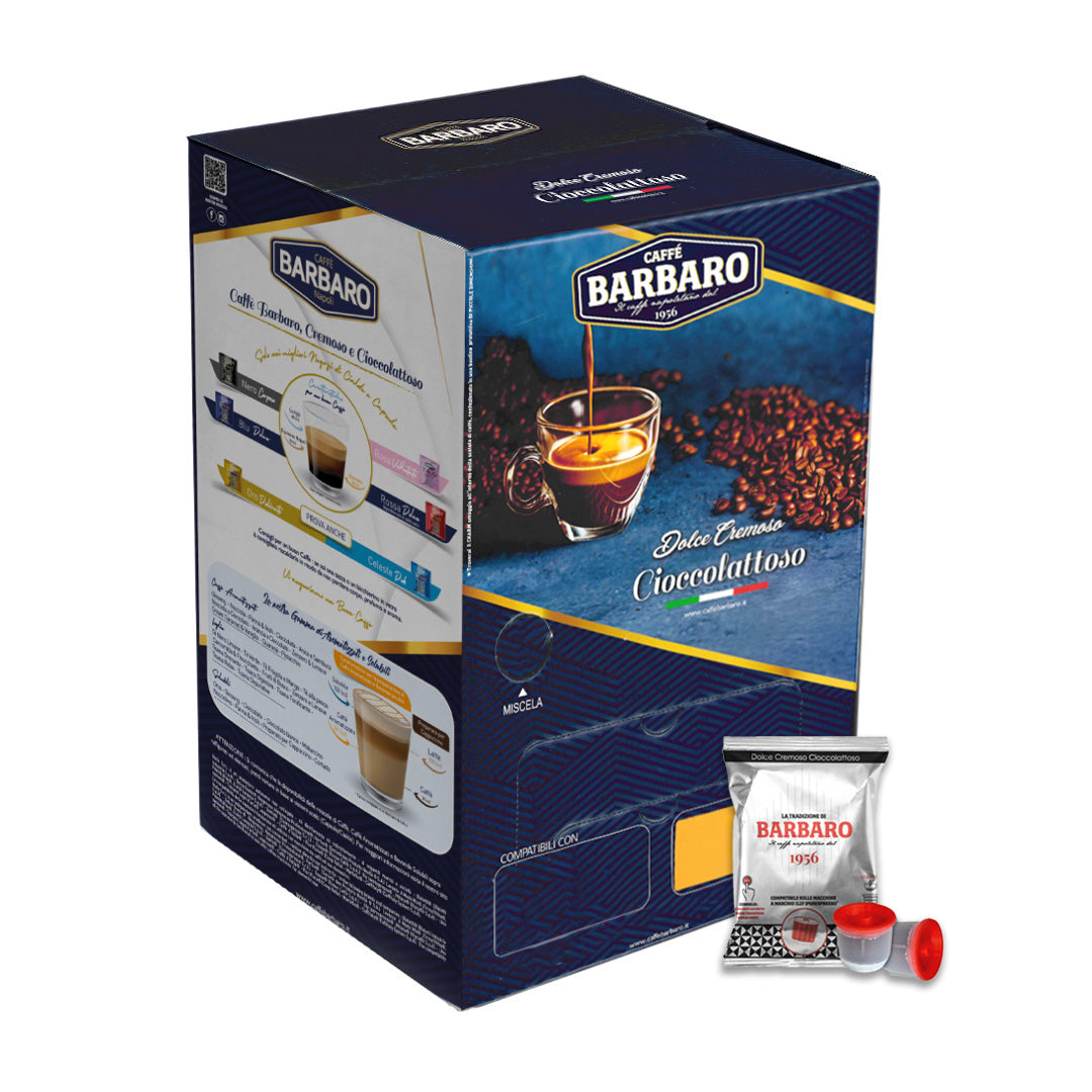 80 Capsule Caffè Barbaro Compatibili Illy Iperespresso - Miscela Nero Cioccolattoso
