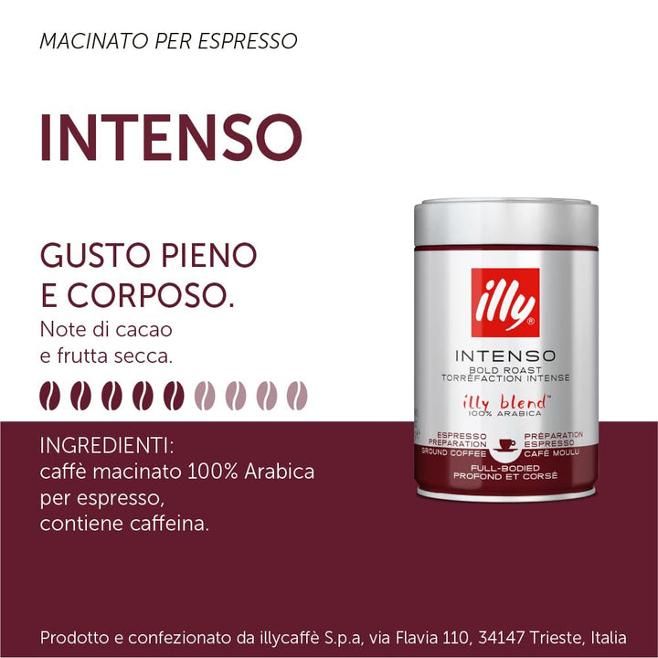 250g Illy Caffè Macinato per Moka tostato Intenso