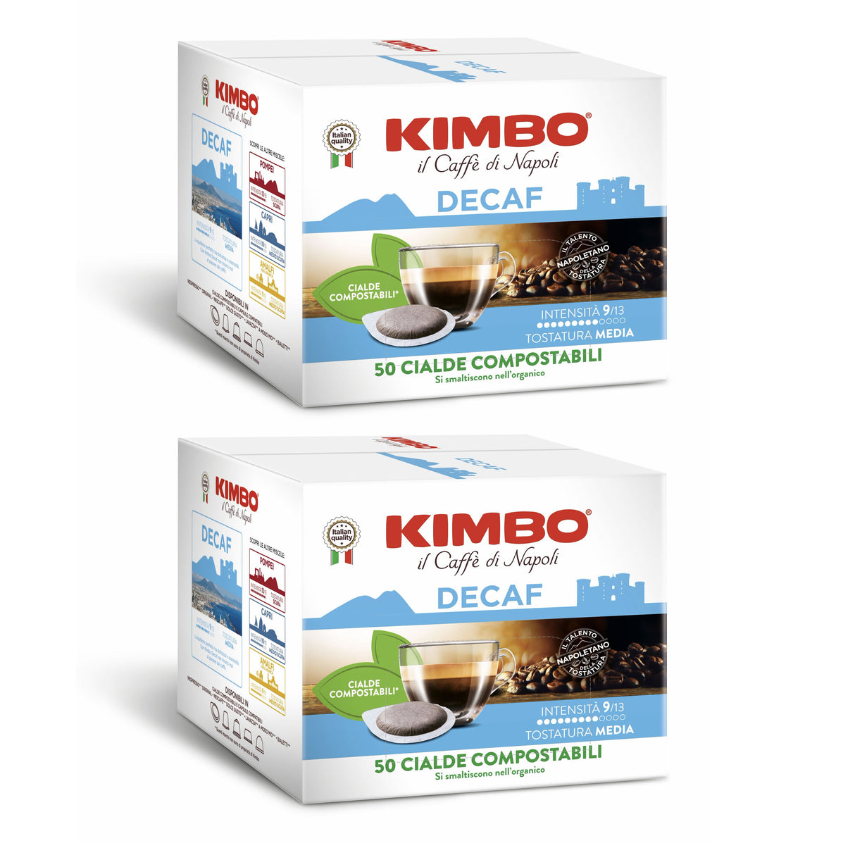 100 Cialde Ese 44mm Caffè Kimbo Decaffeinato