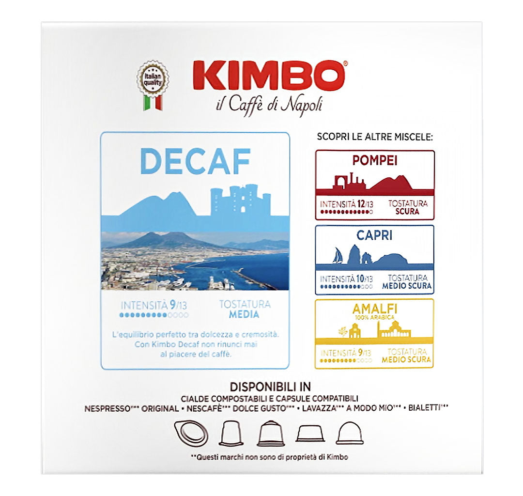 100 Cialde Ese 44mm Caffè Kimbo Decaffeinato