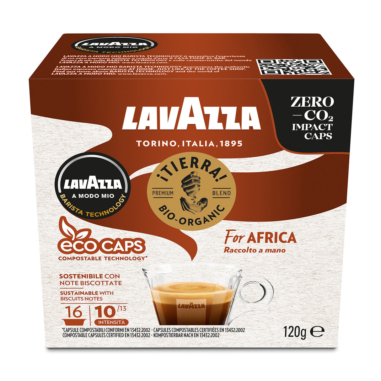 Lavazza ¡Tierra! For Africa - 16 Capsule per Lavazza A Modo Mio