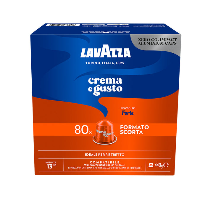 80 Crema e Gusto FORTE Capsule Lavazza compatibili Nespresso