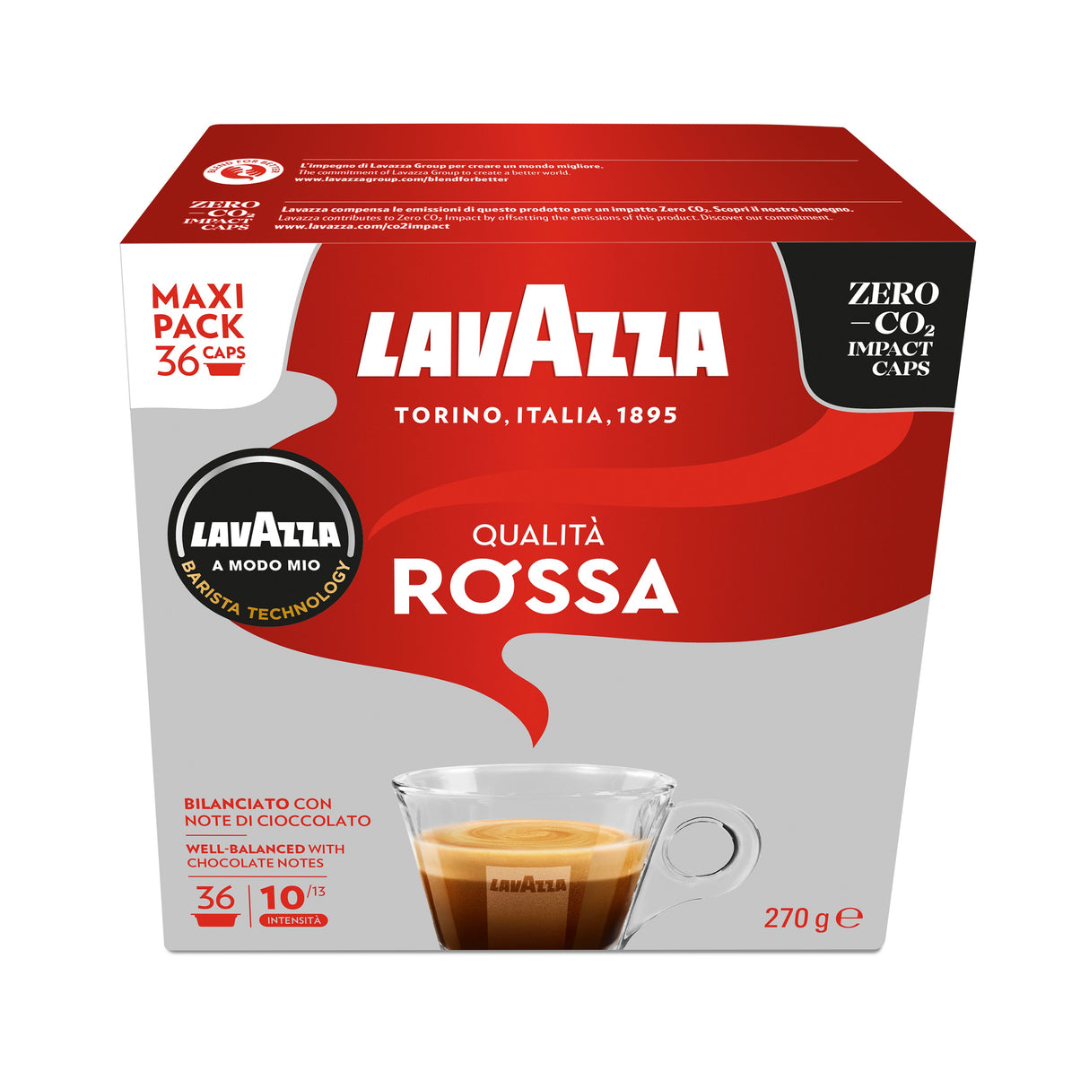 36 Capsule Lavazza Originali A Modo Mio - Qualità Rossa