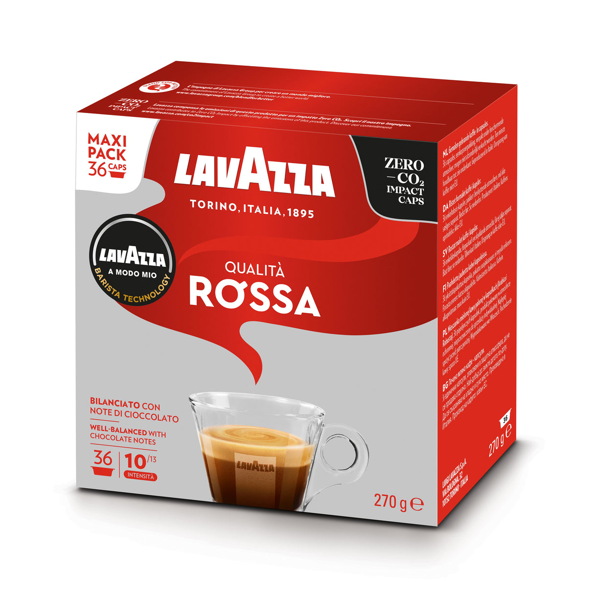 36 Capsule Lavazza Originali A Modo Mio - Qualità Rossa