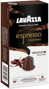Lavazza Espresso Gourmet Chocolate – 10 Capsule Compatibili Nespresso | Aroma di Cioccolato e Vaniglia