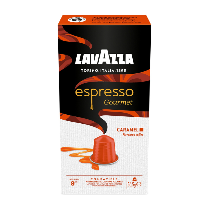 Lavazza Espresso Gourmet Caramel – 10 Capsule Compatibili Nespresso | Aroma di Caramello