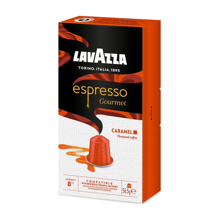 Lavazza Espresso Gourmet Caramel – 10 Capsule Compatibili Nespresso | Aroma di Caramello