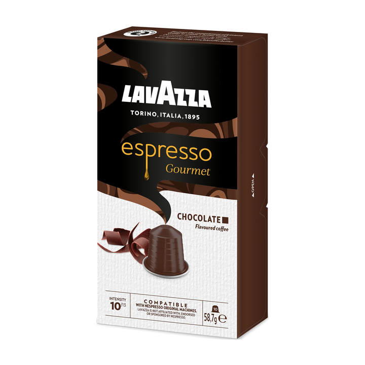 Lavazza Espresso Gourmet Chocolate – 10 Capsule Compatibili Nespresso | Aroma di Cioccolato e Vaniglia