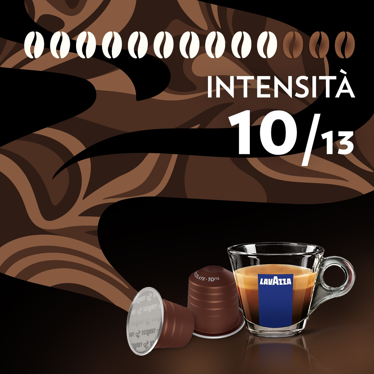 Lavazza Espresso Gourmet Chocolate – 10 Capsule Compatibili Nespresso | Aroma di Cioccolato e Vaniglia