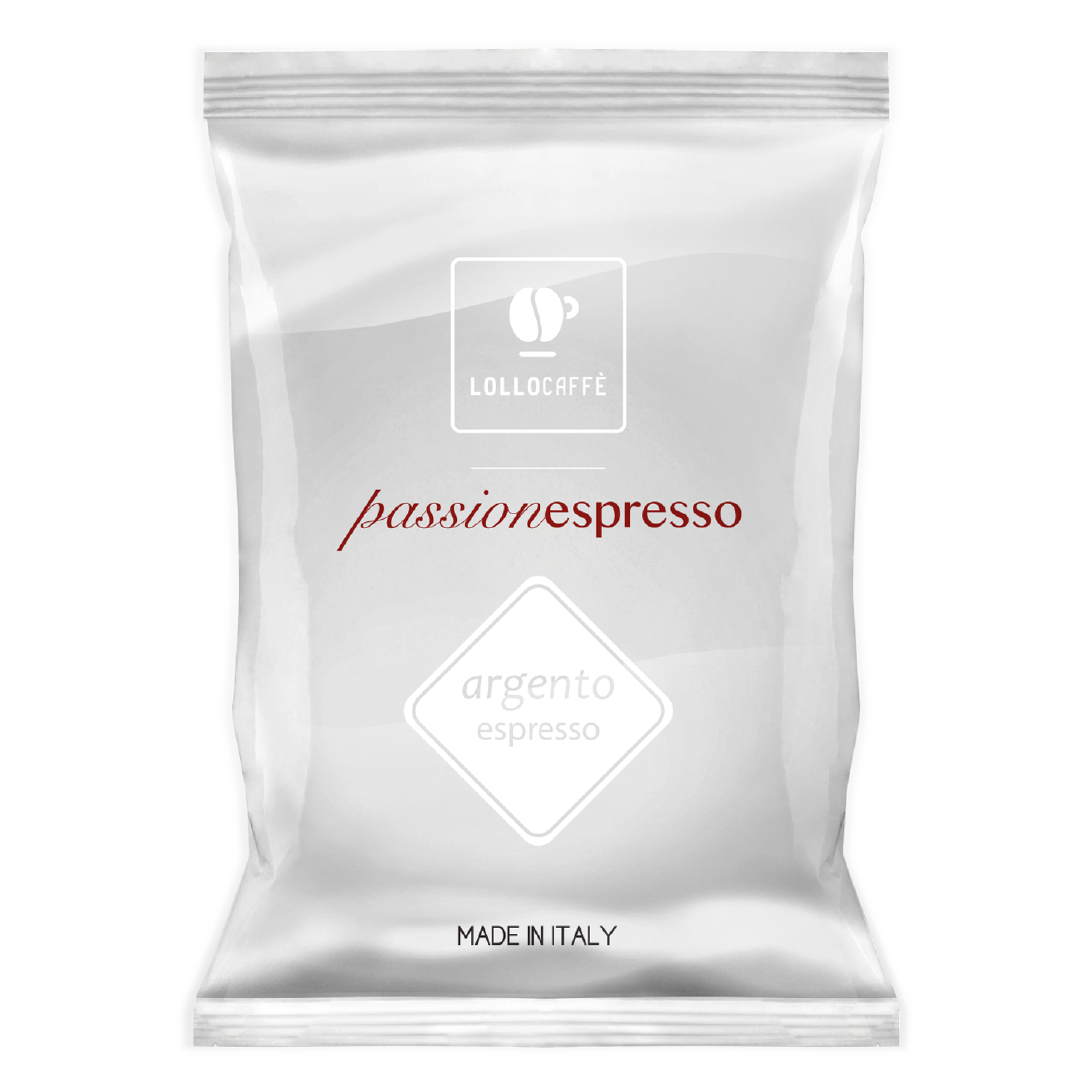 100 Capsule Lollo Passionespresso Argento Compatibili Nespresso
