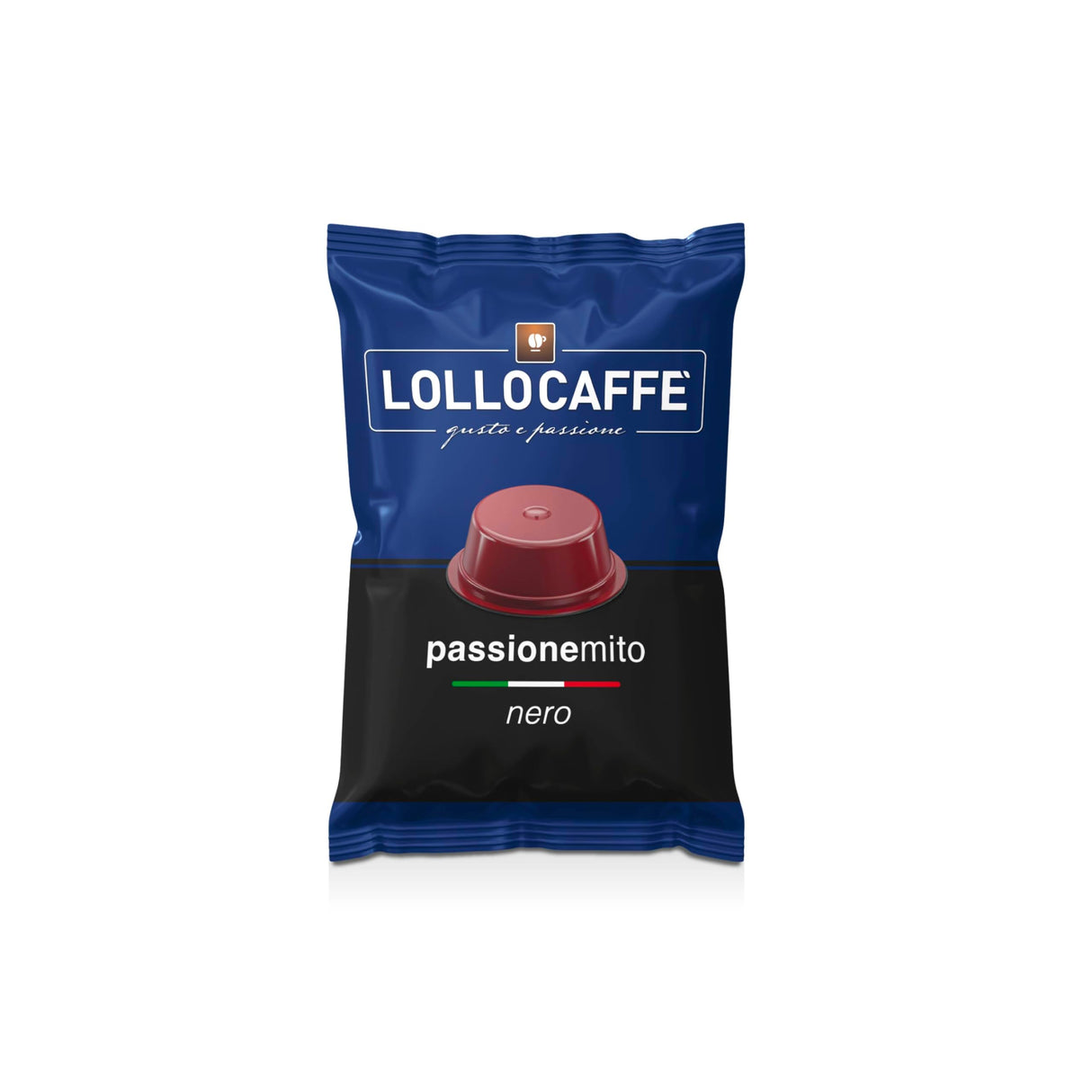 100 Capsule Nero Caffè Lollo passione mito compatibili con Lavazza A Modo Mio