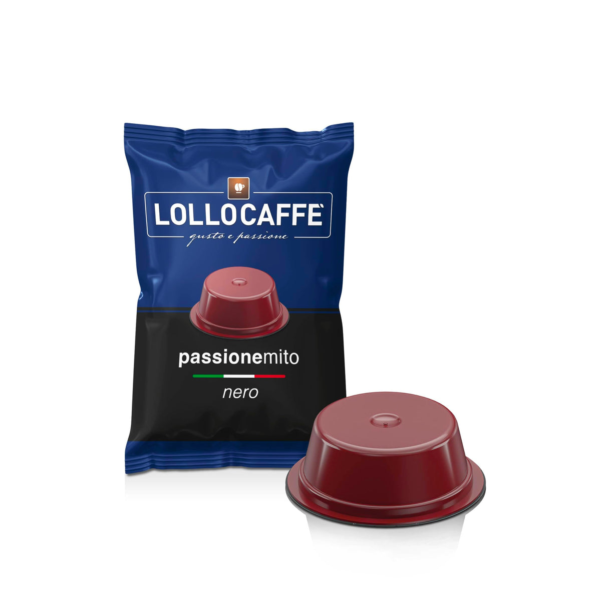 100 Capsule Nero Caffè Lollo passione mito compatibili con Lavazza A Modo Mio