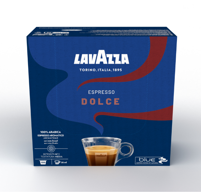 100 Capsule Caffè Espresso Dolce Lavazza Blue