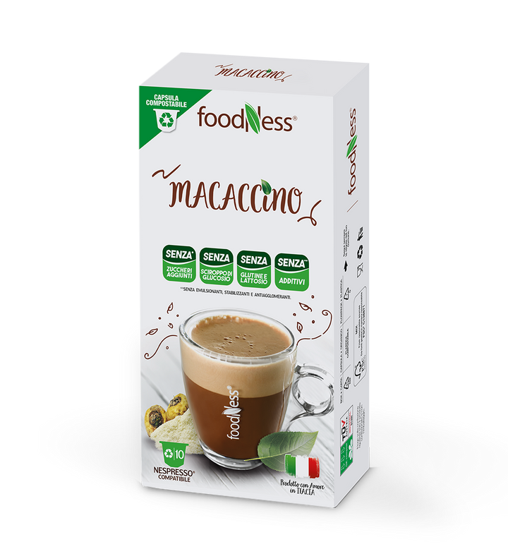 10 Capsule Foodness Compatibili Nespresso Macaccino