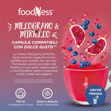 10 capsule FoodNess tisana melograno e mirtillo compatibili Dolce Gusto