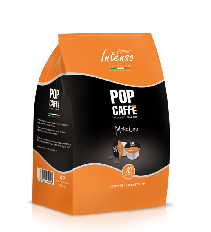 Pop Caffè 10 Capsule Compatibili Moka Uno System - Intenso