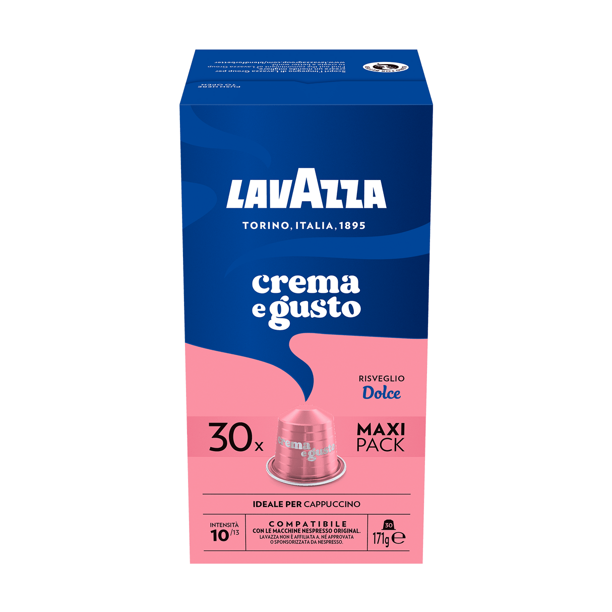 Lavazza Crema e Gusto Dolce - 30 Capsule compatibili per Nespresso