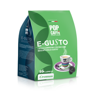 16 Capsule Pop Caffè E-gusto Miscela Cremoso - compatibili con Nescafè Dolce Gusto