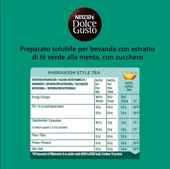 Nescafé Dolce Gusto Tè Marrakech - 16 Capsule per Dolce Gusto