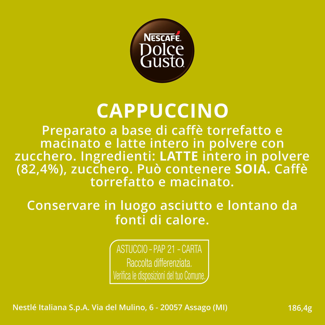 Nescafé Dolce Gusto Cappuccino - 30 Capsule compatibili con Dolce Gusto