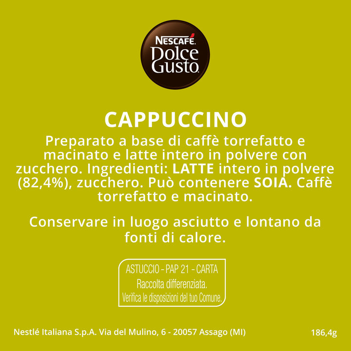 Nescafé Dolce Gusto Cappuccino - 30 Capsule compatibili con Dolce Gusto