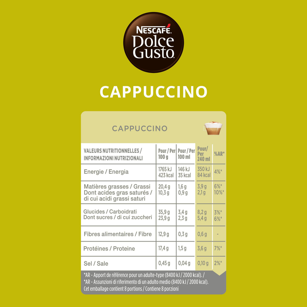 Nescafé Dolce Gusto Cappuccino - 30 Capsule compatibili con Dolce Gusto