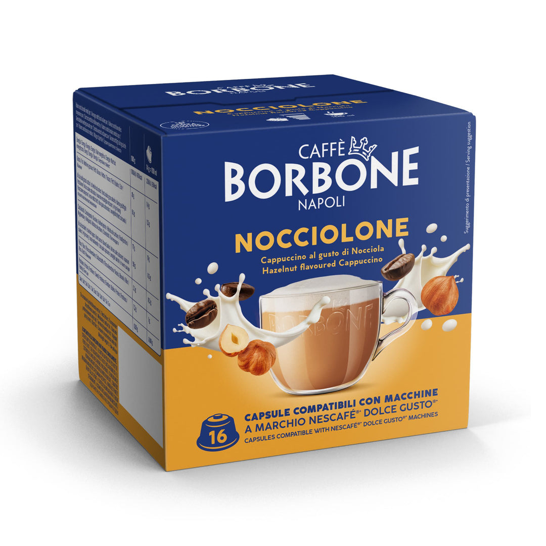 16 Capsule Borbone Compatibili Dolce Gusto Nocciolone
