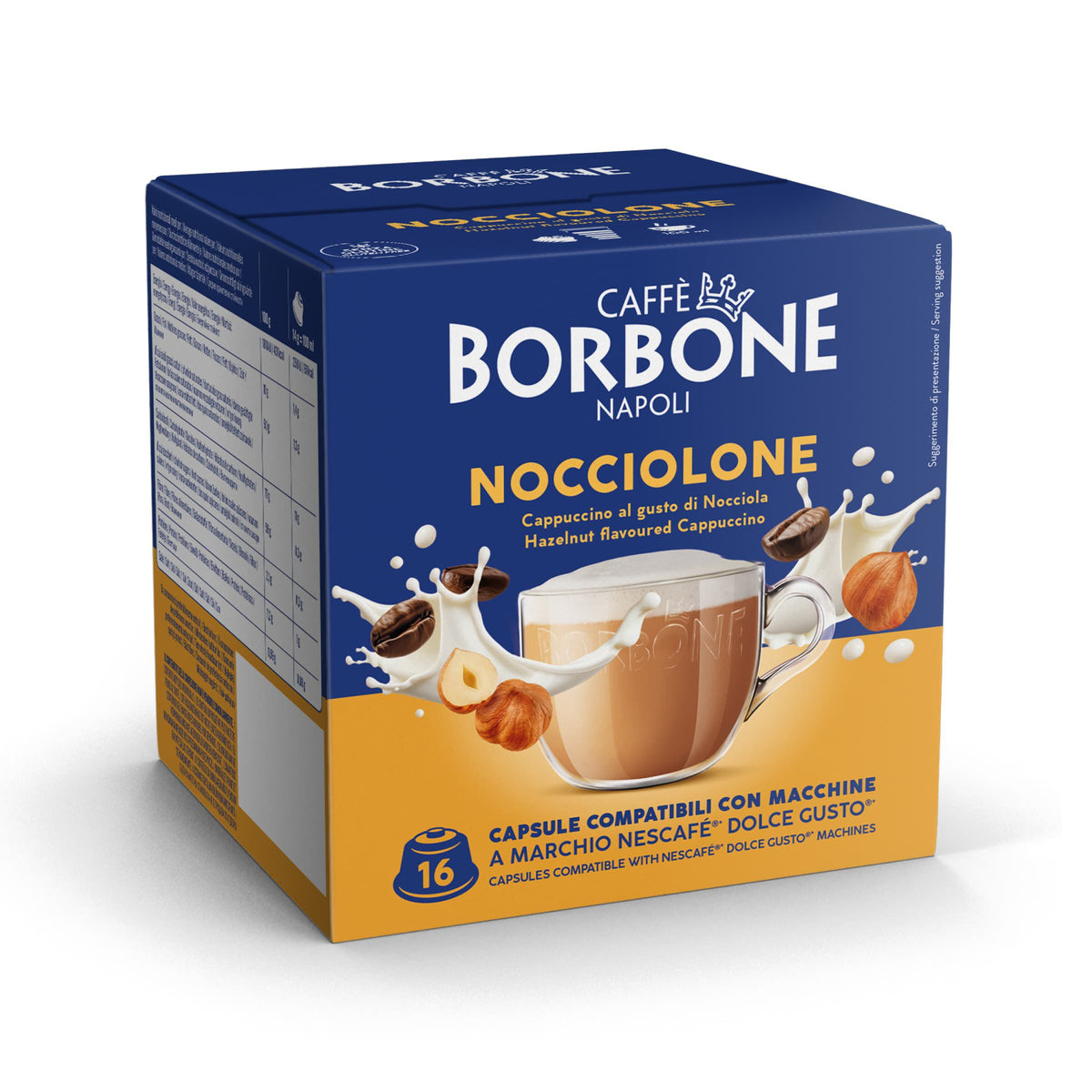 16 Capsule Borbone Compatibili Dolce Gusto Nocciolone