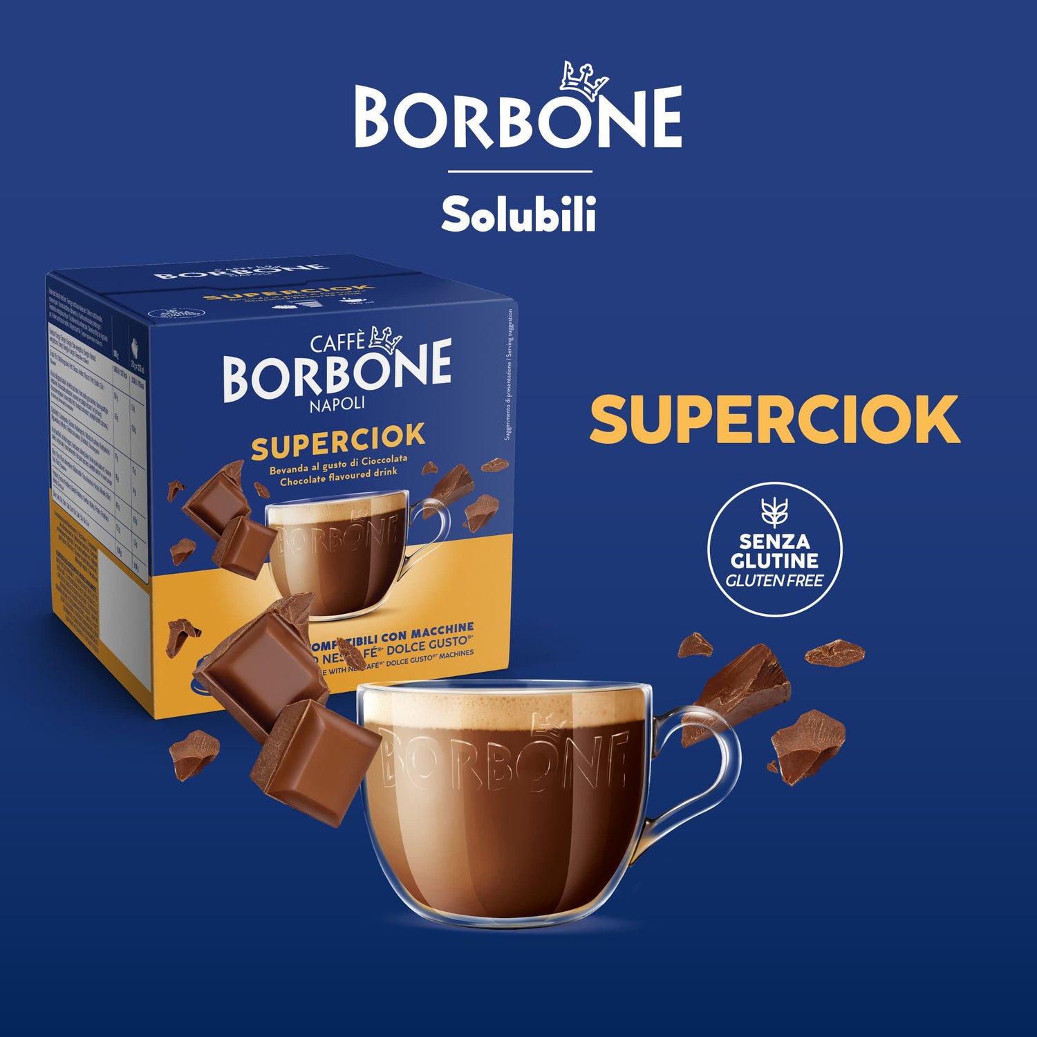 16 Capsule Borbone Compatibili Dolce Gusto - Superciok Bevanda al gusto di cioccolata