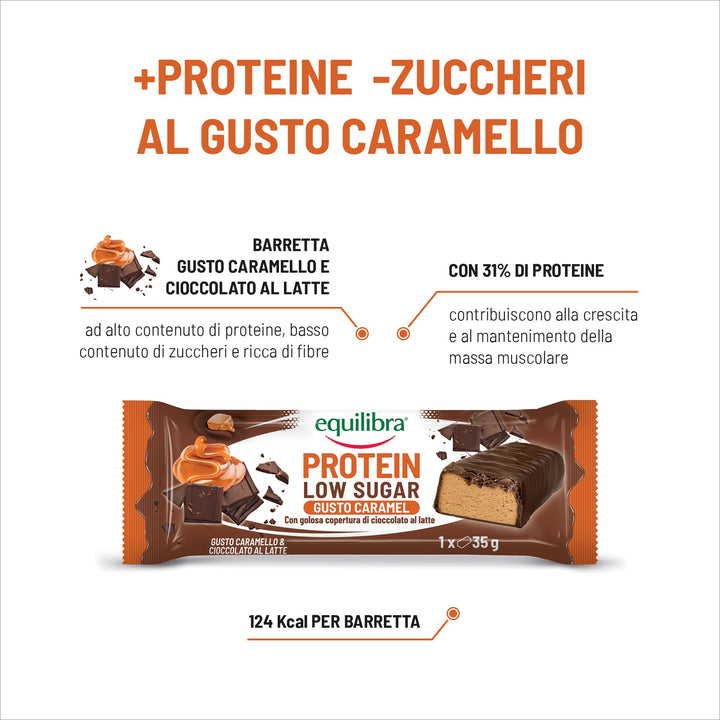 Protein 31% Low Sugar Caramel - Barretta Proteica Equilibra con Caramello e Cioccolato al Latte