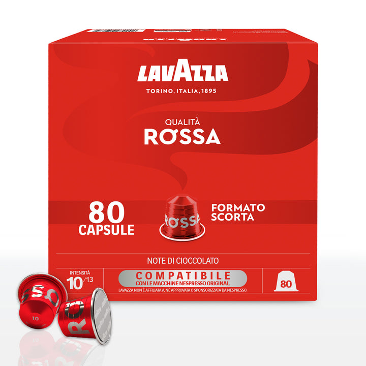 80 Qualità Rossa Capsule Lavazza compatibili Nespresso