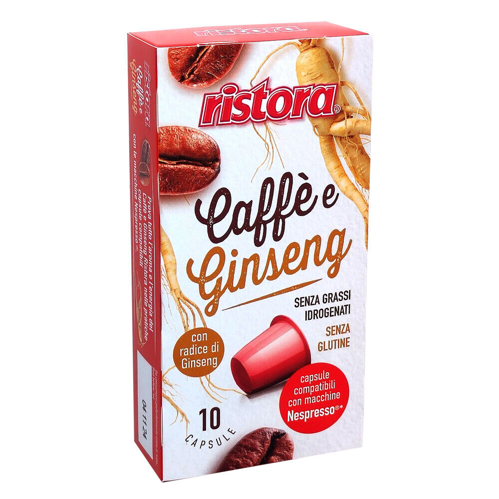 10 Capsule Compatibili Nespresso Ristora - Caffè e Ginseng