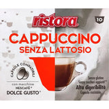 10 Capsule Cappuccino senza lattosio Ristora compatibili Nescafé Dolce Gusto