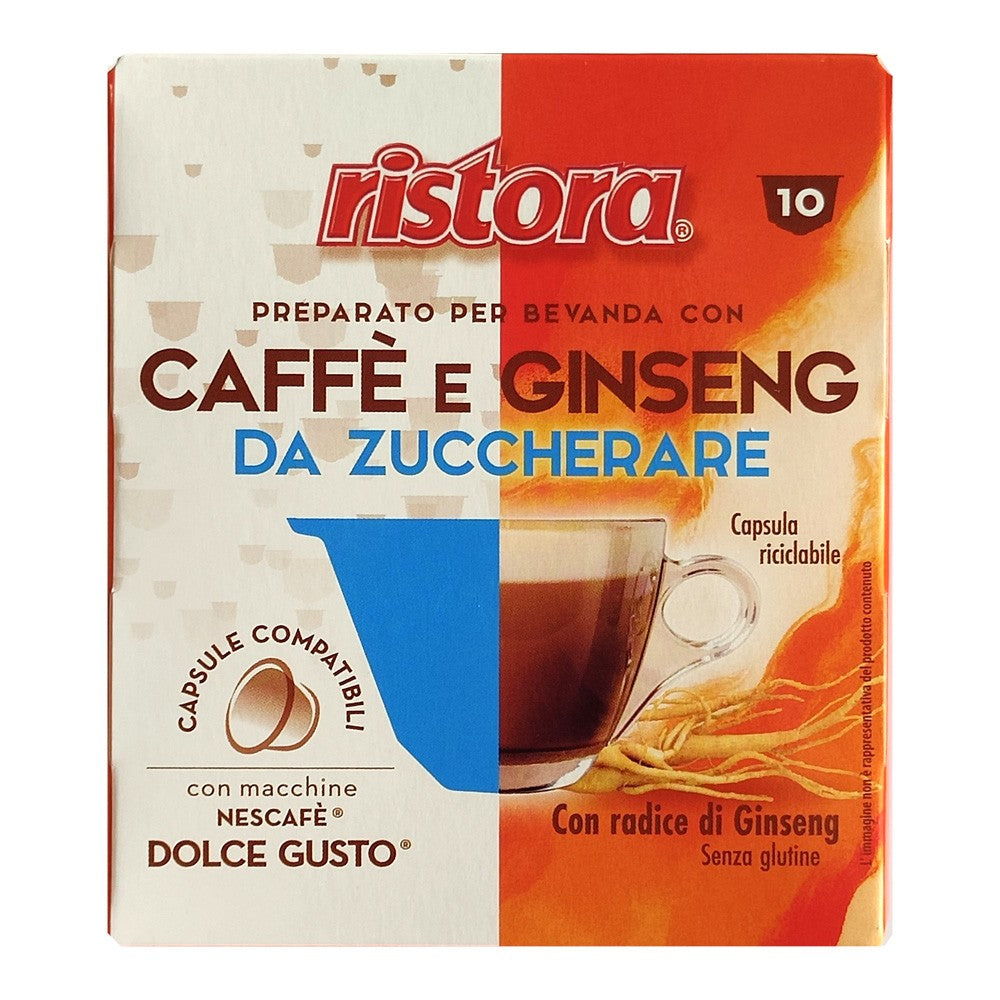10 Capsule Ristora Compatibili Nescafé Dolce Gusto - Ginseng da Zuccherare