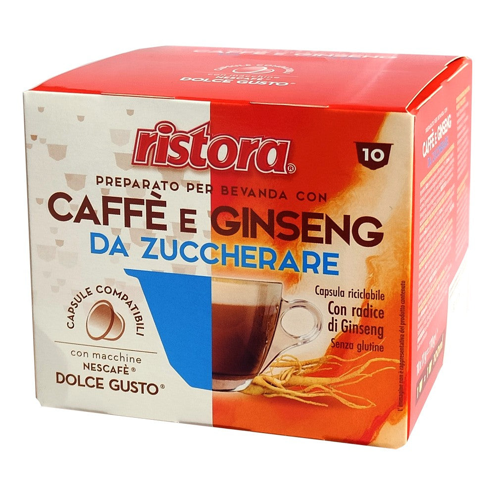 10 Capsule Ristora Compatibili Nescafé Dolce Gusto - Ginseng da Zuccherare