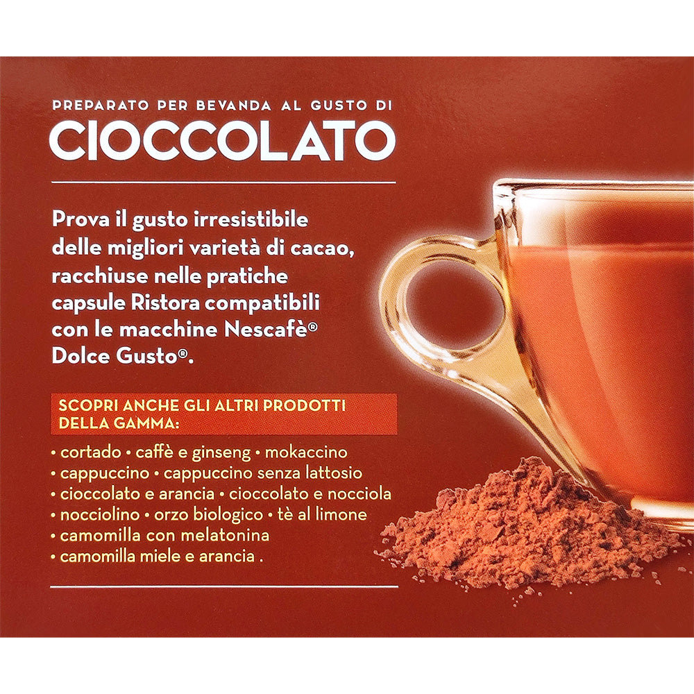 10 Capsule Ristora Cioccolato - compatibili con Nescafé Dolce Gusto