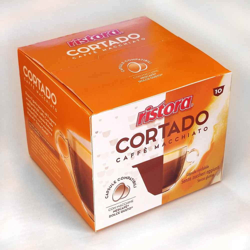 10 Capsule Ristora Cortado Caffè Macchiato compatibili con Nescafé Dolce Gusto