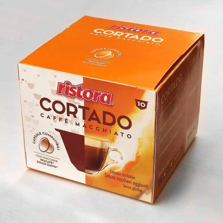 10 Capsule Ristora Cortado Caffè Macchiato compatibili con Nescafé Dolce Gusto