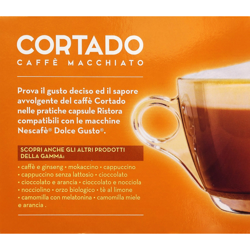 10 Capsule Ristora Cortado Caffè Macchiato - compatibili con Nescafé Dolce Gusto