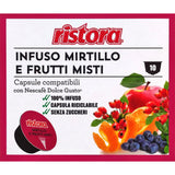 10 Capsule Compatibili Nescafé Dolce Gusto Ristora - Infuso Mirtillo e Frutti Misti