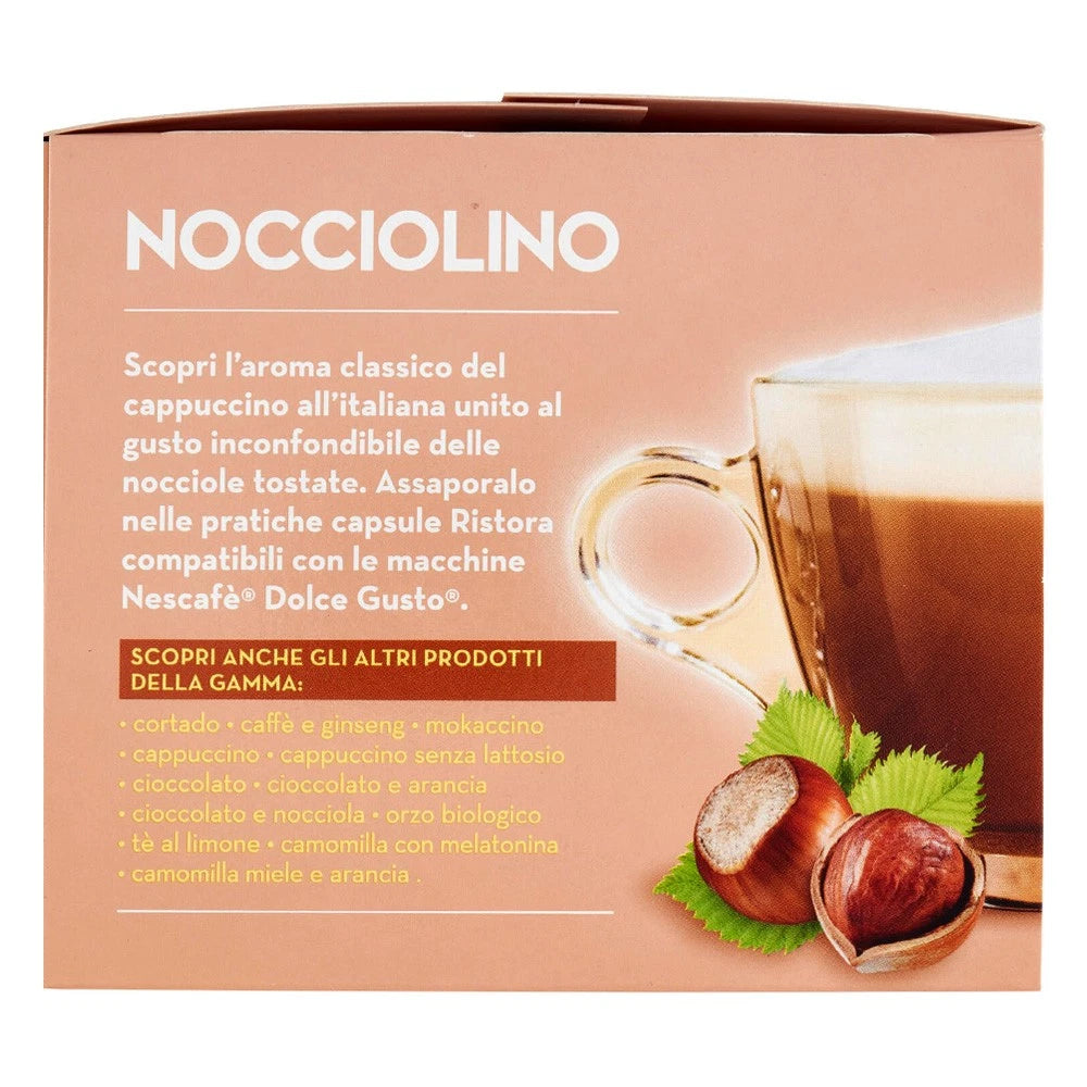 10 Capsule Ristora Compatibili Nescafé Dolce Gusto Nocciolino