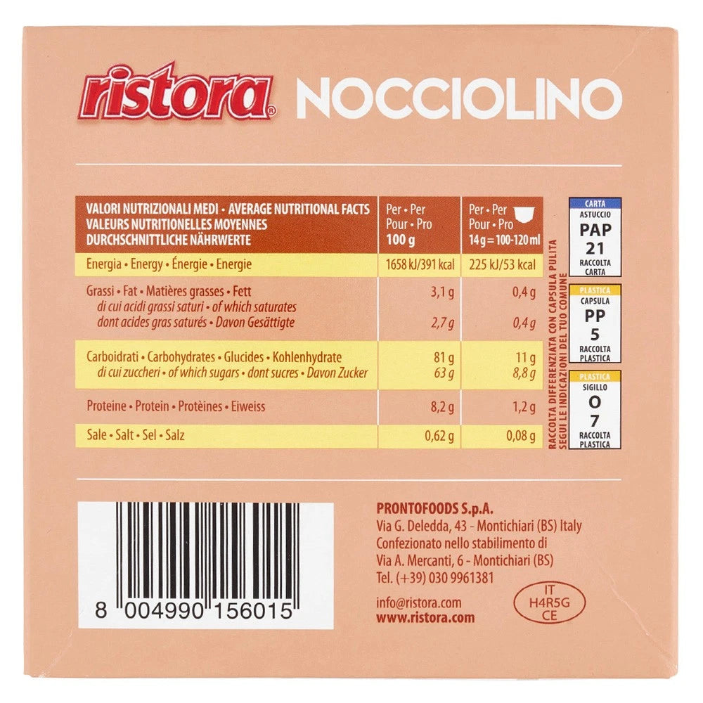 10 Capsule Ristora Compatibili Nescafé Dolce Gusto Nocciolino