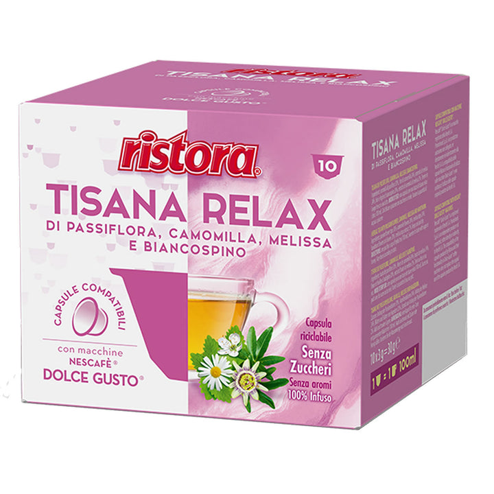 10 Capsule Tisana Relax Ristora compatibili con Nescafè Dolce Gusto