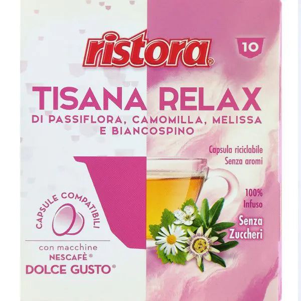 10 Capsule Tisana Relax Ristora compatibili con Nescafé Dolce Gusto