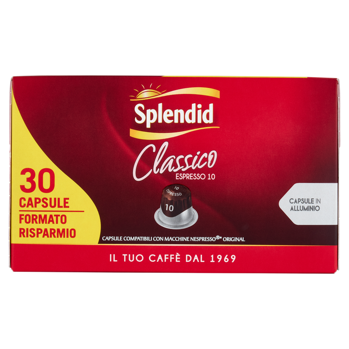 Splendid Capsule Classico Compatibili Nespresso – Confezione da 30 capsule
