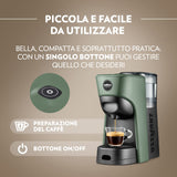 Lavazza Tiny Eco - Macchina da caffè + kit 72 Capsule Lavazza A Modo Mio (Crema e Gusto Classico - Qualità Rossa)